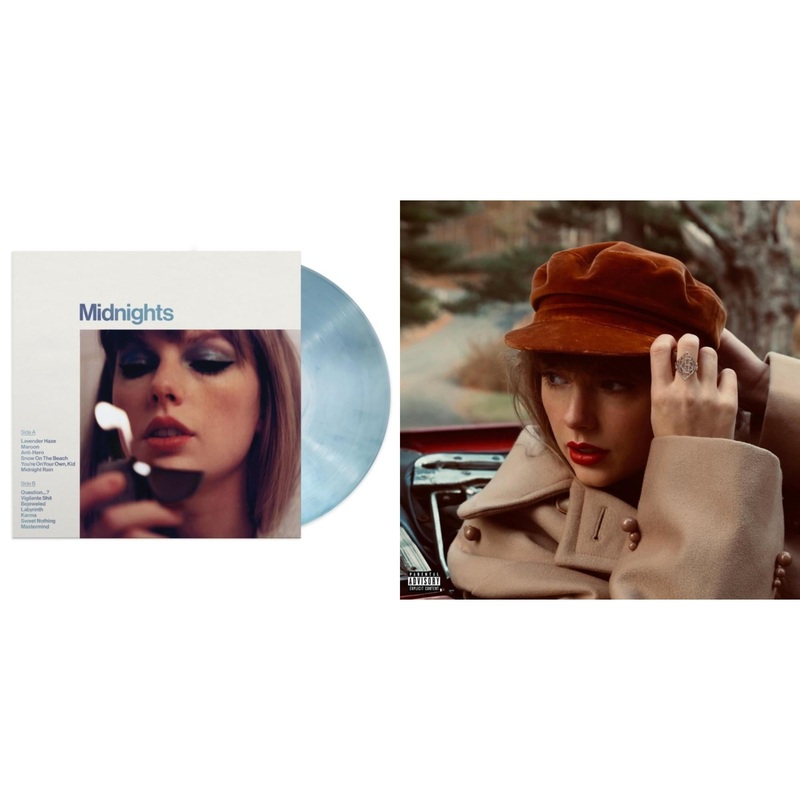 Taylor Swift – Midnights (X) (Moonstone Blue LP Vinyl) & Red (Taylor’s Version) (4LP)