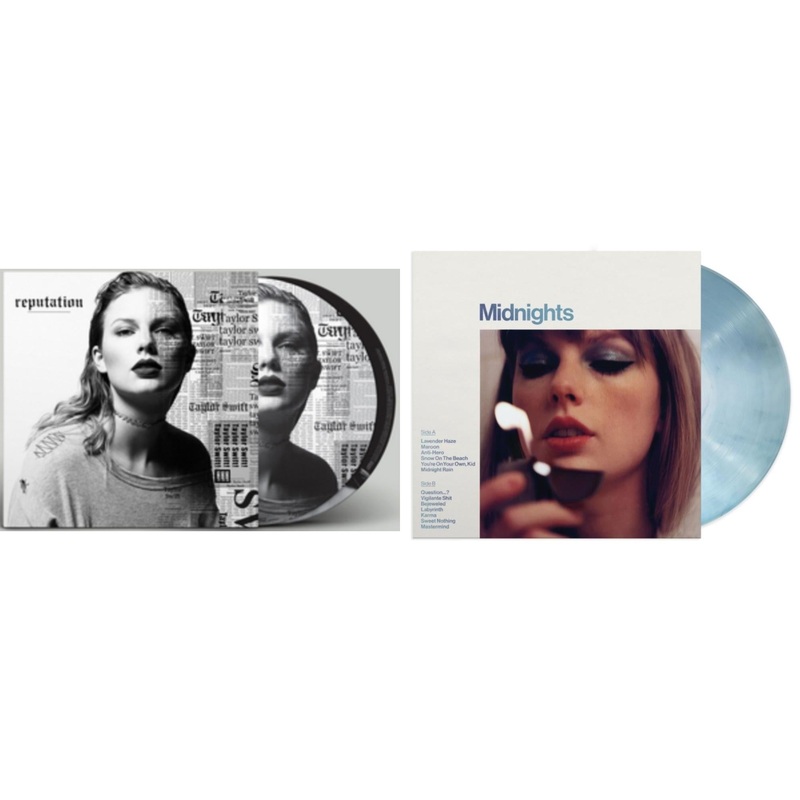 Taylor Swift – Reputation (Picture Disc) & Midnights (X) (Moonstone Blue LP Vinyl)