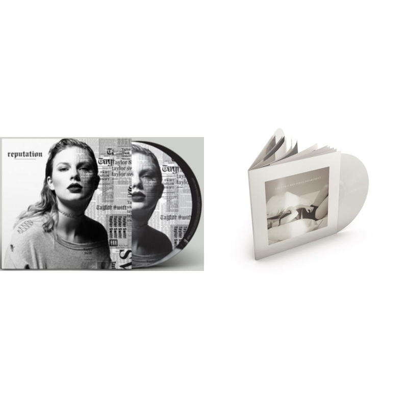 Taylor Swift – Reputation (Picture Disc) & Tortured Poets Department (X) (Ghosted White Vinyl/2LP/Manuscript- Bonus Track)