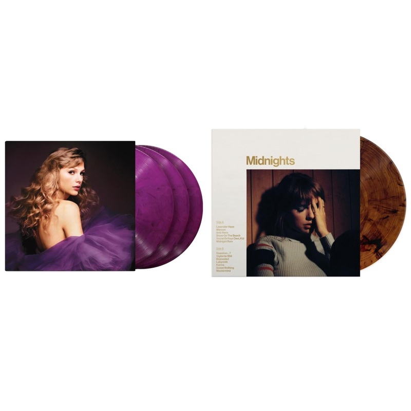 Taylor Swift – Speak Now (Taylor’s Version) (Orchid Marbled Vinyl/3LP) & Midnights (X) (Mahogany Color LP Vinyl)