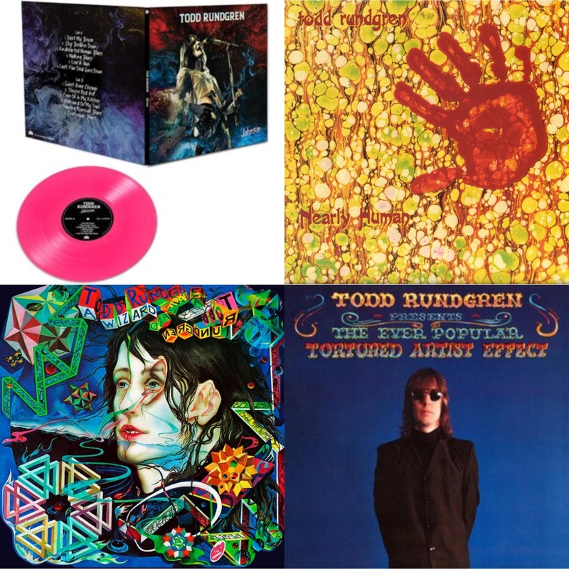 Todd Rundgren – Johnson (Pink LP Vinyl) & Nearly Human (180G/Translucent Yellow LP Vinyl/Limited Tour Edition) & Wizard A True Star (Turquoise Blue Vinyl/Limited/2LP/Tour Edition/Gatefold Cover/180G) & Ever Popular Tortured Artist Effect