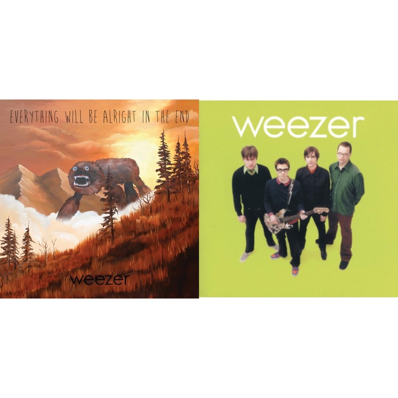 Weezer – Everything Will Be Alright In The End & Weezer (Green Album) – LP Vinyl Bundle