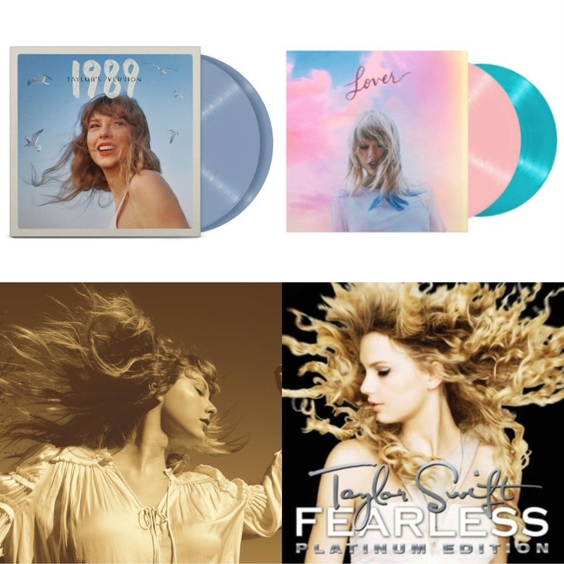 Taylor Swift – 1989 (Taylor’s Version) (2LP/Crystal Skies Blue Vinyl) & Lover & Fearless (Taylor’s Version) (Gold Vinyl/3LP) & Fearless Platinum Edition