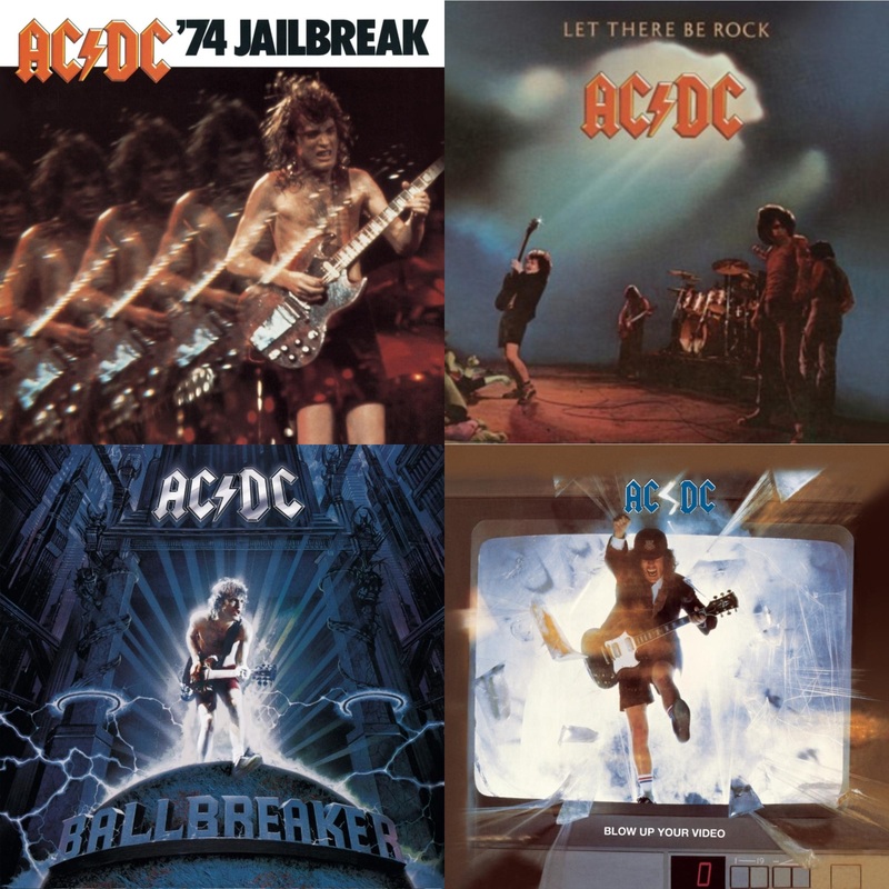 Ac/Dc – 74 Jailbreak & Let There Be Rock & Ballbreaker & Blow Up Your Video – CD Bundle