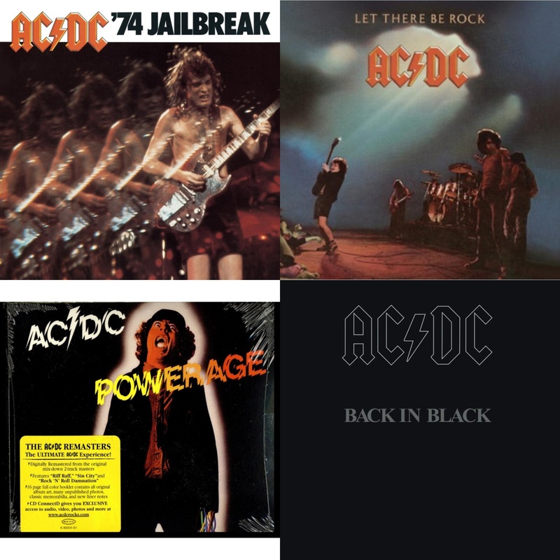 Ac/Dc – 74 Jailbreak & Let There Be Rock & Powerage & Back In Black – CD Bundle