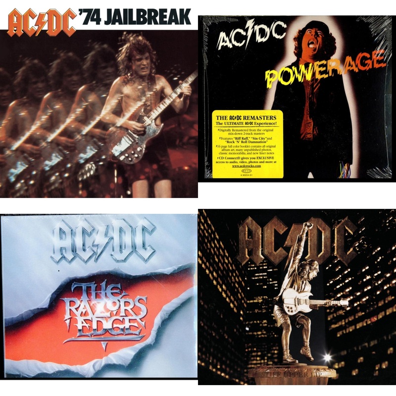 Ac/Dc – 74 Jailbreak & Powerage & Razor’s Edge & Stiff Upper Lip – CD Bundle