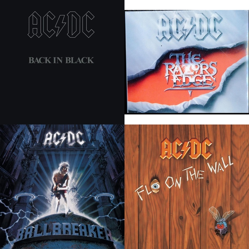 Ac/Dc – Back In Black & Razor’s Edge & Ballbreaker & Fly On The Wall – CD Bundle