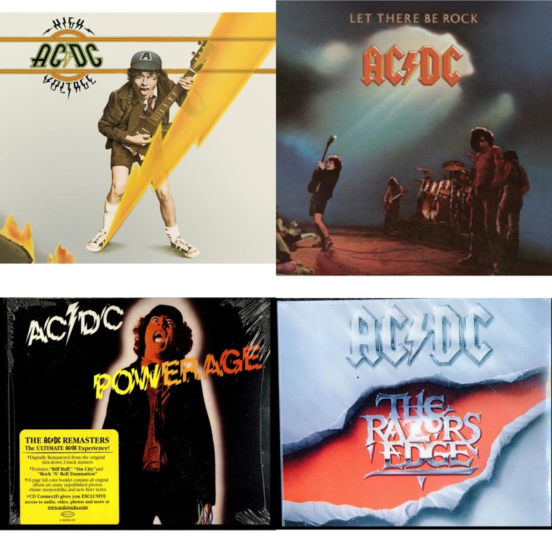 Ac/Dc – High Voltage & Let There Be Rock & Powerage & Razor’s Edge – CD Bundle