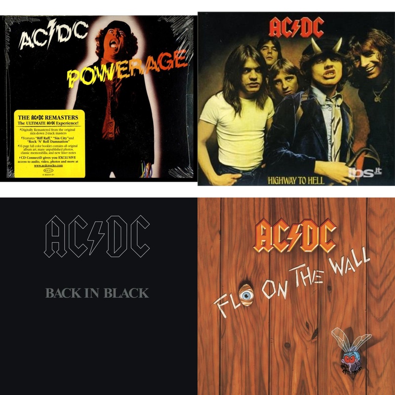 Ac/Dc – Powerage & Highway To Hell & Back In Black & Fly On The Wall – CD Bundle