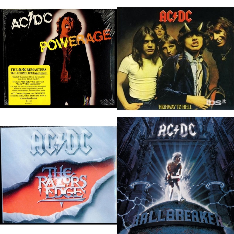 Ac/Dc – Powerage & Highway To Hell & Razor’s Edge & Ballbreaker – CD Bundle