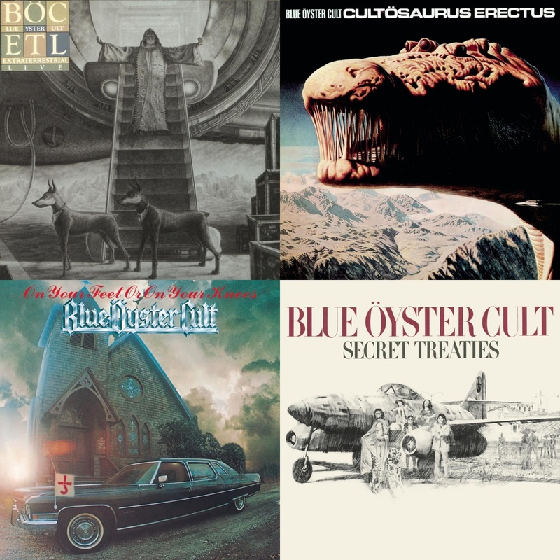 Blue Oyster Cult – Extraterrestrial Live & Cultosaurus Erectus & On Your Feet Or On Your Knees & Secret Treaties – CD Bundle