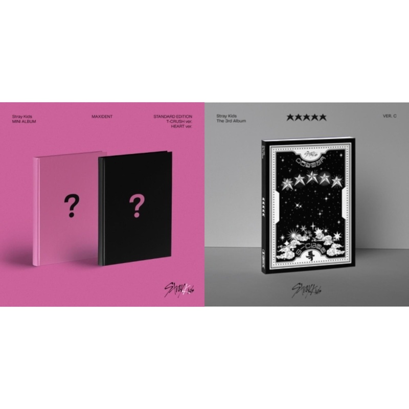 Stray Kids – Maxident (T-Crush Version/Heart Version) & 5-Star (Ver. C) – CD Bundle