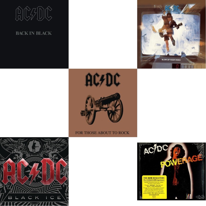 Ac/Dc – Back In Black & Black Ice & For Those About To Rock & Blow Up Your Video & Powerage – CD Bundle