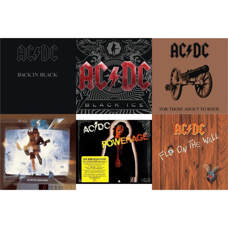 Ac/Dc – Back In Black & Black Ice & For Those About To Rock & Blow Up Your Video & Powerage & Fly On The Wall – CD Bundle
