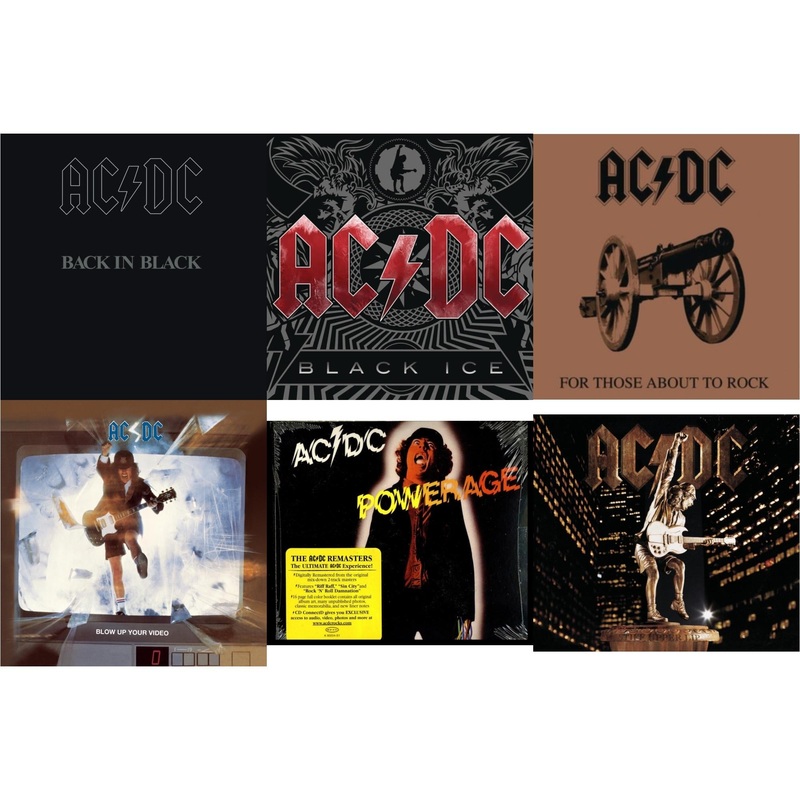 Ac/Dc – Back In Black & Black Ice & For Those About To Rock & Blow Up Your Video & Powerage & Stiff Upper Lip – CD Bundle