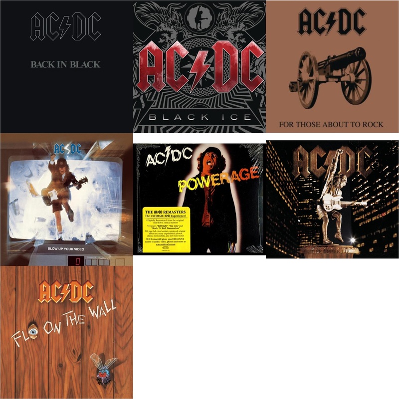 Ac/Dc – Back In Black & Black Ice & For Those About To Rock & Blow Up Your Video & Powerage & Stiff Upper Lip & Fly On The Wall – CD Bundle