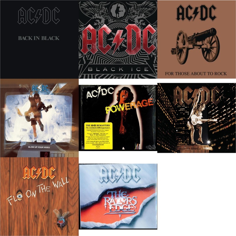 Ac/Dc – Back In Black & Black Ice & For Those About To Rock & Blow Up Your Video & Powerage & Stiff Upper Lip & Fly On The Wall & Razor’s Edge – CD Bundle