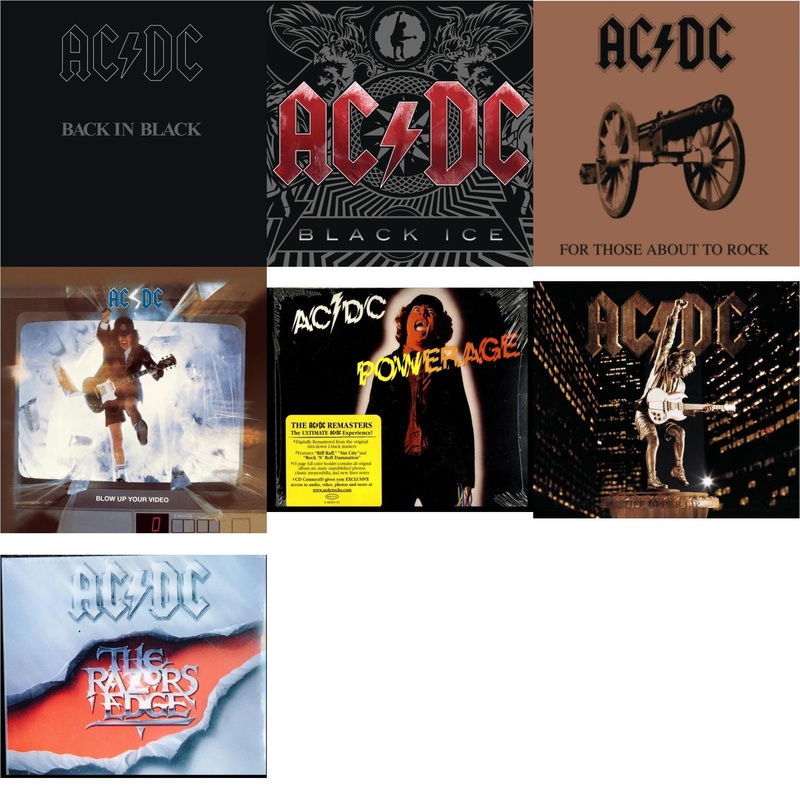 Ac/Dc – Back In Black & Black Ice & For Those About To Rock & Blow Up Your Video & Powerage & Stiff Upper Lip & Razor’s Edge – CD Bundle