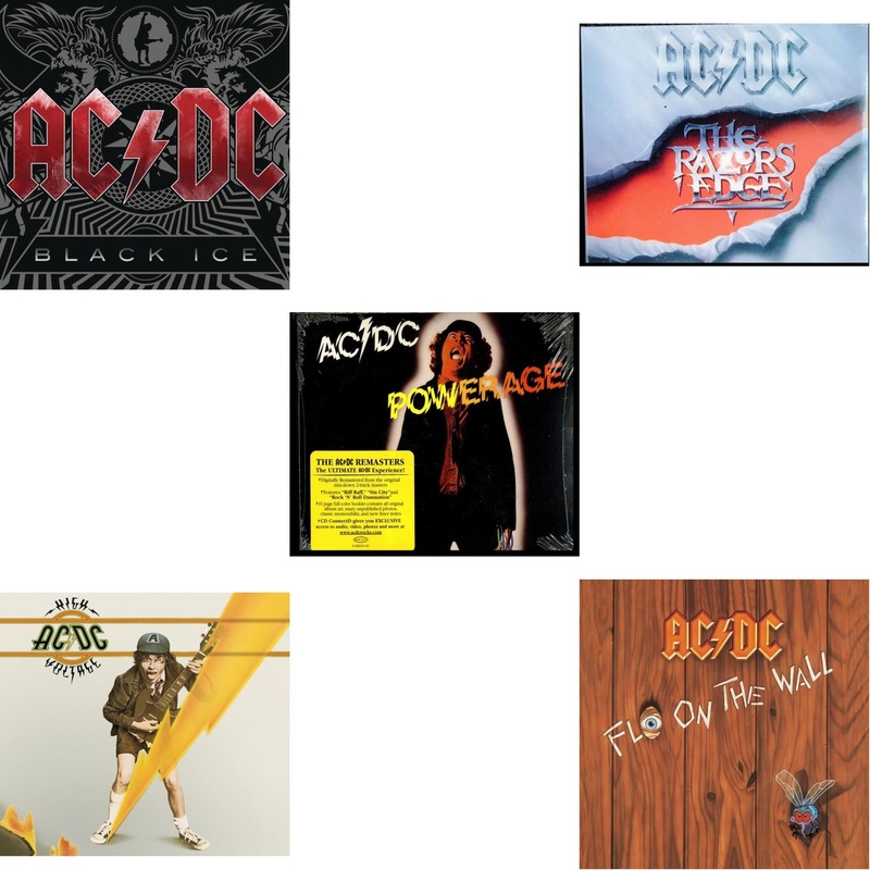 Ac/Dc – Black Ice & High Voltage & Powerage & Razor’s Edge & Fly On The Wall – CD Bundle