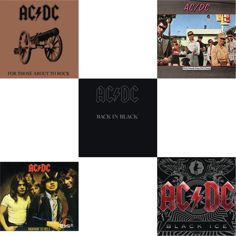 Ac/Dc – For Those About To Rock & Highway To Hell & Back In Black & Dirty Deeds Done Dirt Cheap & Black Ice – CD Bundle