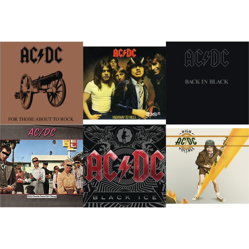 Ac/Dc – For Those About To Rock & Highway To Hell & Back In Black & Dirty Deeds Done Dirt Cheap & Black Ice & High Voltage – CD Bundle