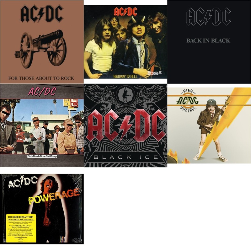 Ac/Dc – For Those About To Rock & Highway To Hell & Back In Black & Dirty Deeds Done Dirt Cheap & Black Ice & High Voltage & Powerage – CD Bundle