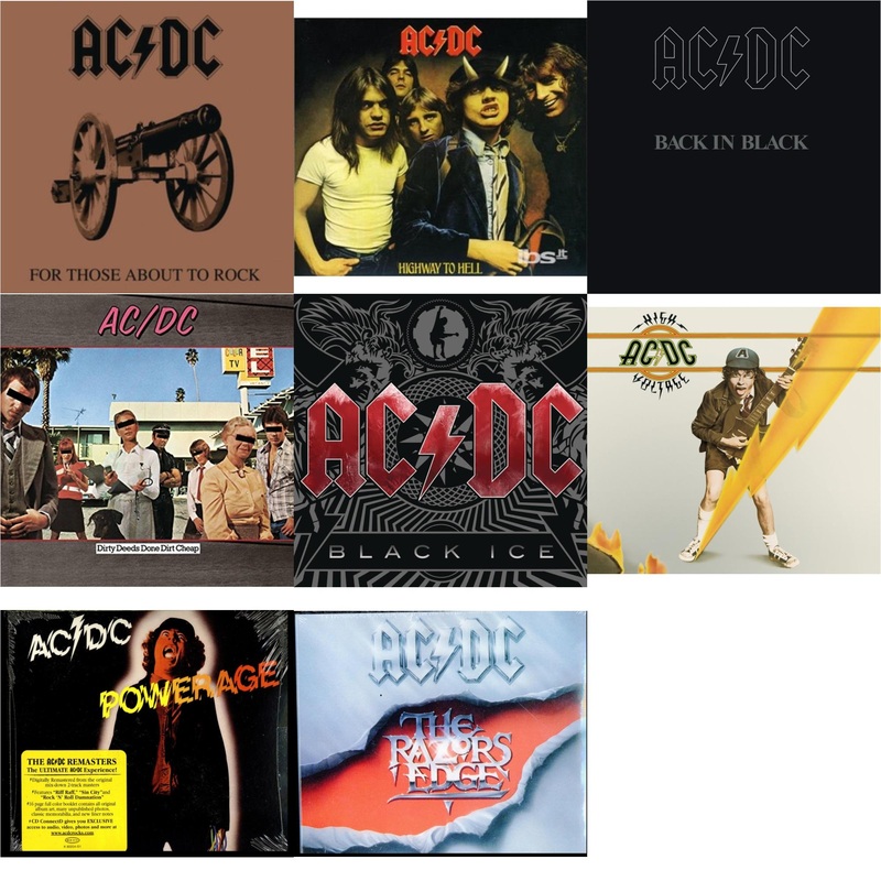 Ac/Dc – For Those About To Rock & Highway To Hell & Back In Black & Dirty Deeds Done Dirt Cheap & Black Ice & High Voltage & Powerage & Razor’s Edge – CD Bundle