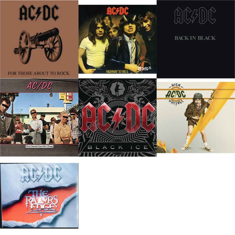 Ac/Dc – For Those About To Rock & Highway To Hell & Back In Black & Dirty Deeds Done Dirt Cheap & Black Ice & High Voltage & Razor’s Edge – CD Bundle