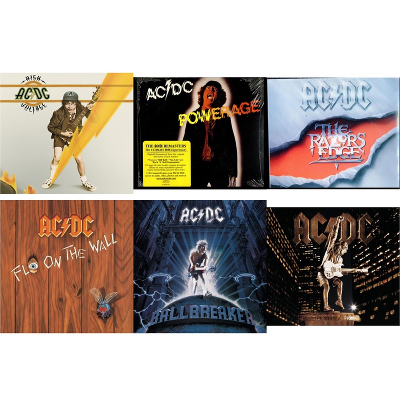 Ac/Dc – High Voltage & Powerage & Razor’s Edge & Fly On The Wall & Ballbreaker & Stiff Upper Lip – CD Bundle