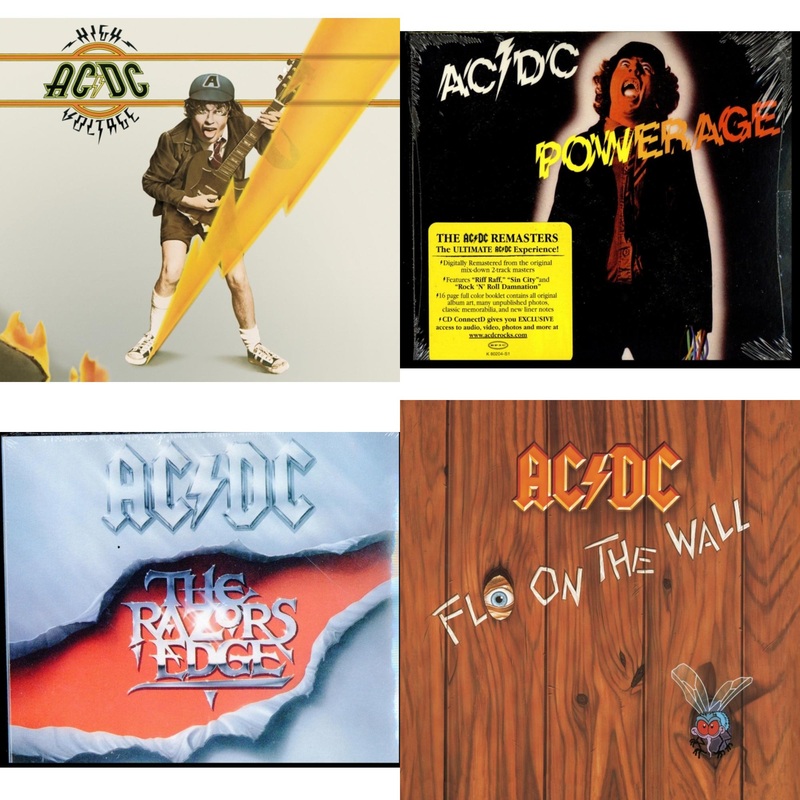 Ac/Dc – High Voltage & Powerage & Razor’s Edge & Fly On The Wall – CD Bundle