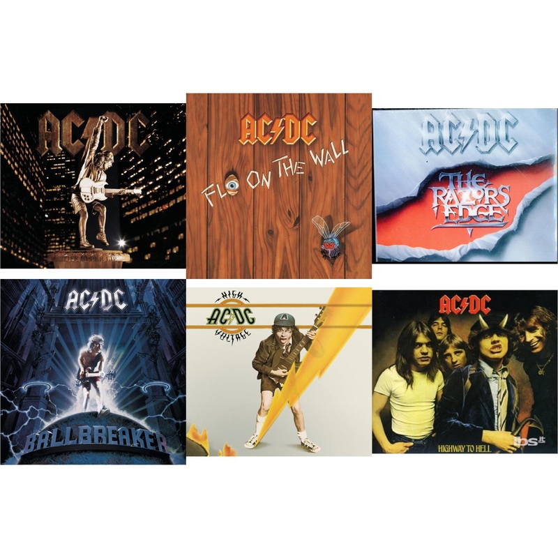 Ac/Dc – Stiff Upper Lip & Fly On The Wall & Razor’s Edge & Ballbreaker & High Voltage & Highway To Hell – CD Bundle