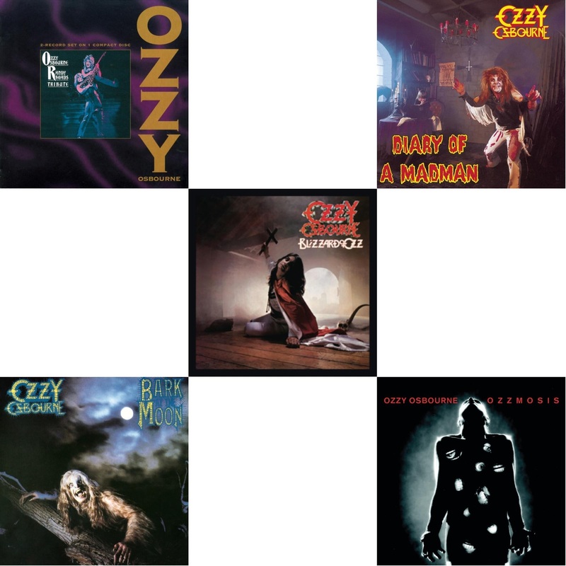 Ozzy Osbourne – Tribute & Bark At The Moon & Blizzard Of Ozz & Diary Of A Madman & Ozzmosis – CD Bundle