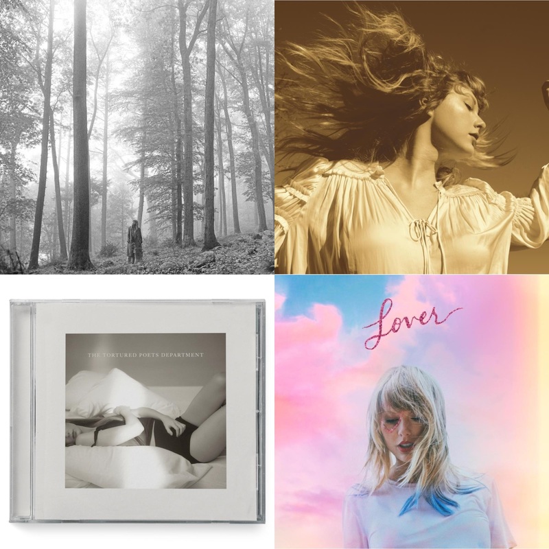 Taylor Swift – Folklore (Edited) & Fearless (Taylor’s Version) (2CD) & Tortured Poets Department(X) (Manuscript- Bonus Track) & Lover (Deluxe) (Version 4)