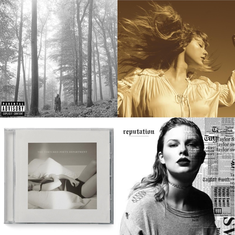 Taylor Swift – Folklore (X) & Fearless (Taylor’s Version) (2CD) & Tortured Poets Department(X) (Manuscript- Bonus Track) & Reputation