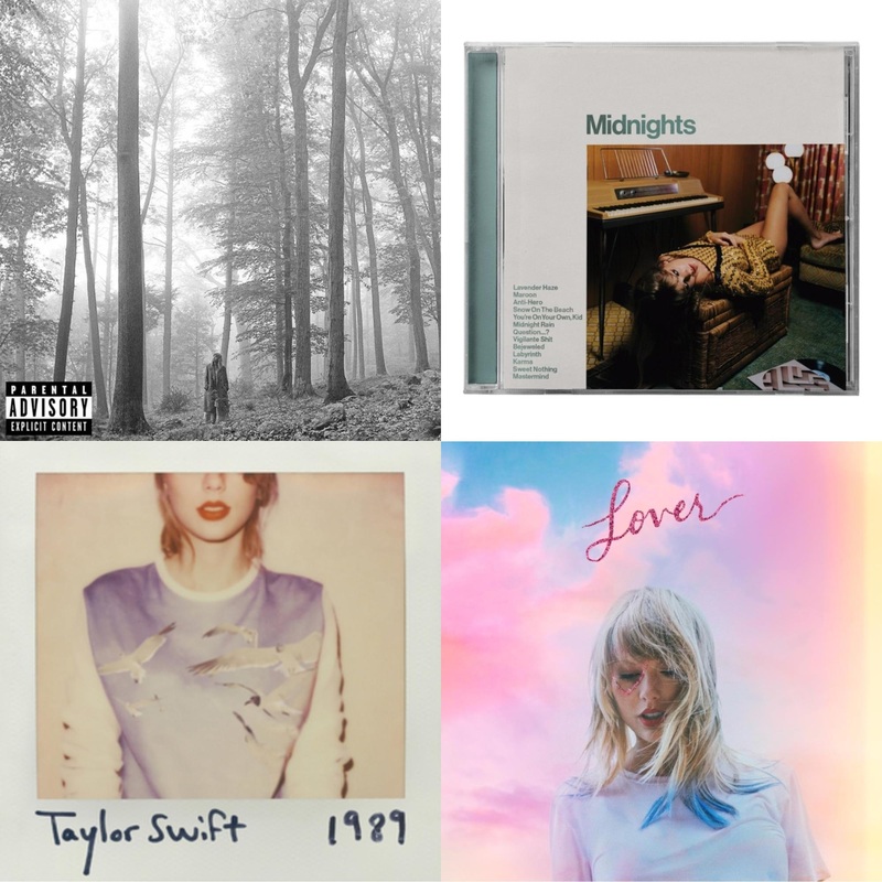 Taylor Swift – Folklore (X) & Midnights (X) (Jade Green CD) & 1989 & Lover (Deluxe) (Version 4)