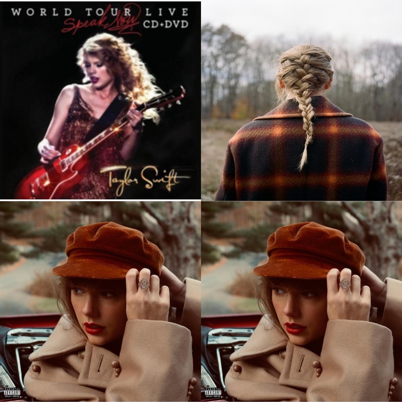 Taylor Swift – Speak Now World Tour Live (CD/DVD) & Evermore (X) & Red (Taylor’s Version) (X) (2CD) & Red (Taylor’s Version) (Edited) (2CD)