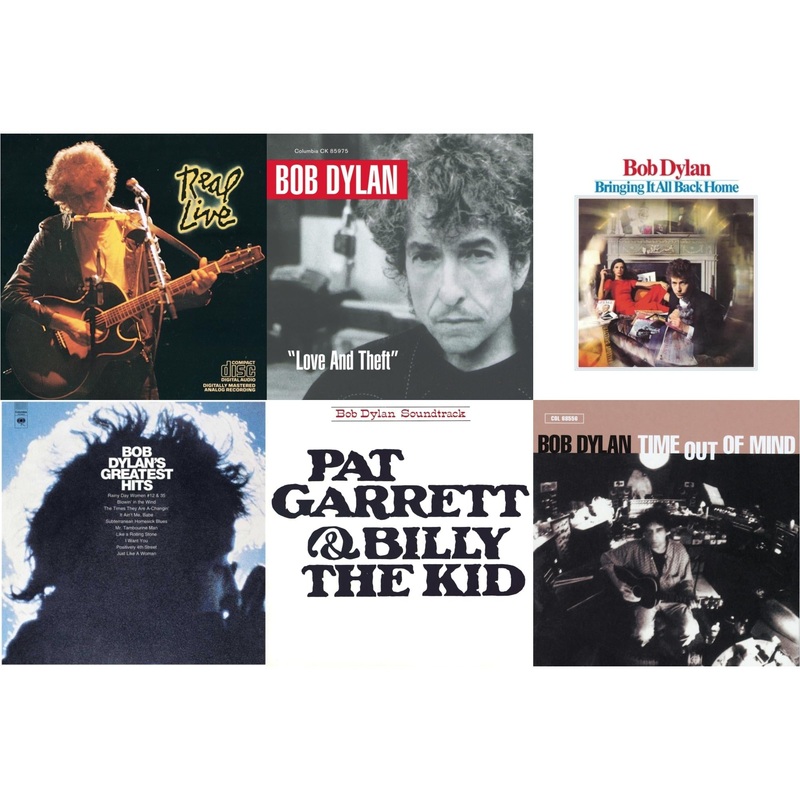Bob Dylan – Real Live & Love & Theft & Bringing It All Back Home & Greatest Hits Vol.1 & Pat Garrett & Billy The Kid & Time Out Of Mind – CD Bundle