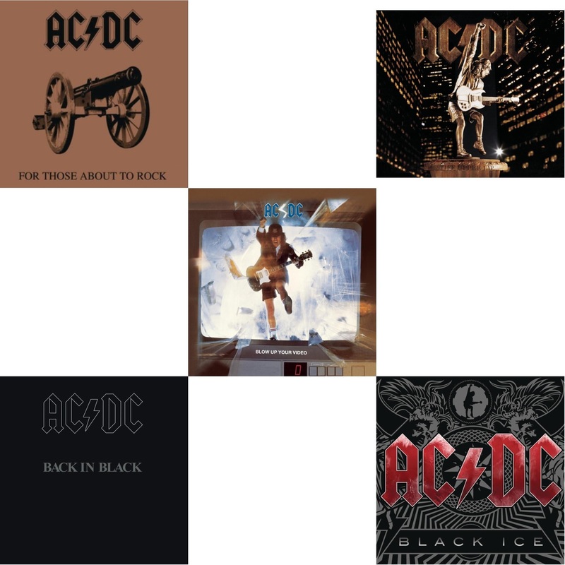 Ac/Dc – For Those About To Rock & Back In Black & Blow Up Your Video & Stiff Upper Lip & Black Ice – CD Bundle
