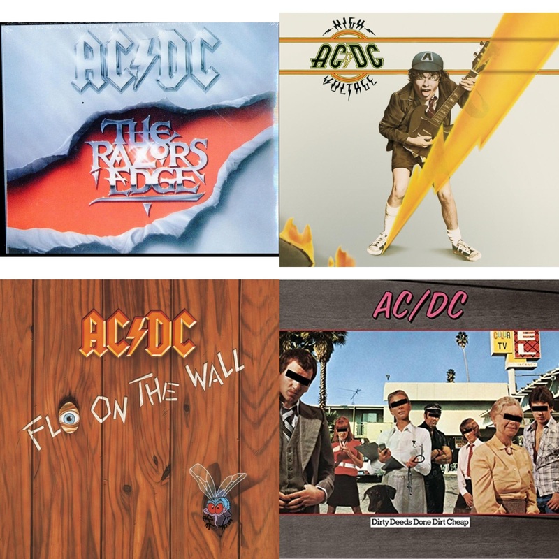 Ac/Dc – Razor’s Edge & High Voltage & Fly On The Wall & Dirty Deeds Done Dirt Cheap – CD Bundle