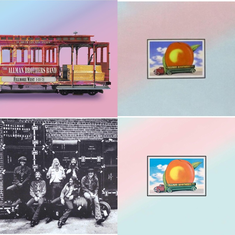 Allman Brothers Band – Fillmore West 1-31-71 & Eat A Peach (Light Pink & Light Blue LP Vinyl) & Live At Fillmore East & Eat A Peach (2LP)