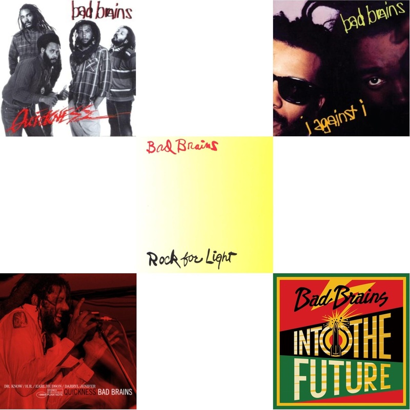 Bad Brains – Quickness & Quickness (Punk Note) & Rock For Light (Burnt Orange LP Vinyl) & I Against I & Into The Future (Green, Yellow, Red Splatter LP Vinyl)
