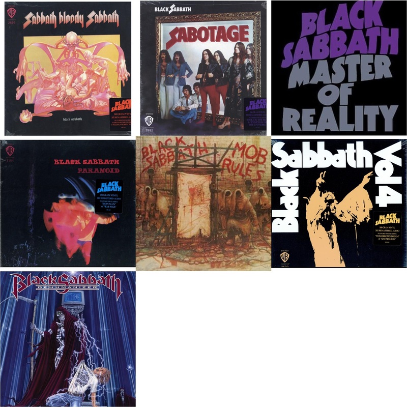 Black Sabbath – Sabbath Bloody Sabbath (180G) & Sabotage (180G) & Master Of Reality & Paranoid (180G) & Mob Rules (Deluxe/2LP) & Vol. 4 (180G) & Dehumanizer (Deluxe Edition/2LP) (Rocktober)
