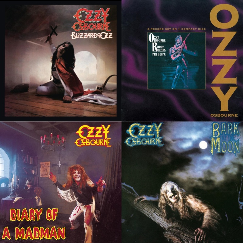 Ozzy Osbourne – Blizzard Of Ozz & Tribute & Diary Of A Madman & Bark At The Moon – CD Bundle