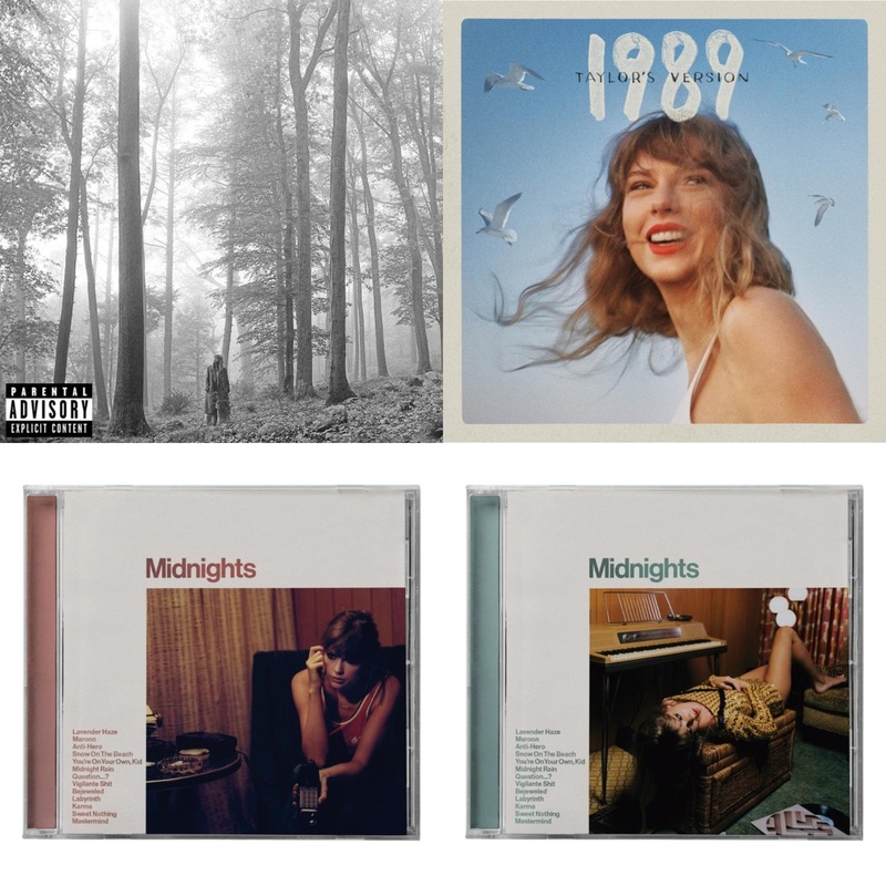Taylor Swift – Folklore (X) & 1989 (Taylor’s Version) & Midnights (X) (Blood Moon CD) & Midnights (X) (Jade Green CD)