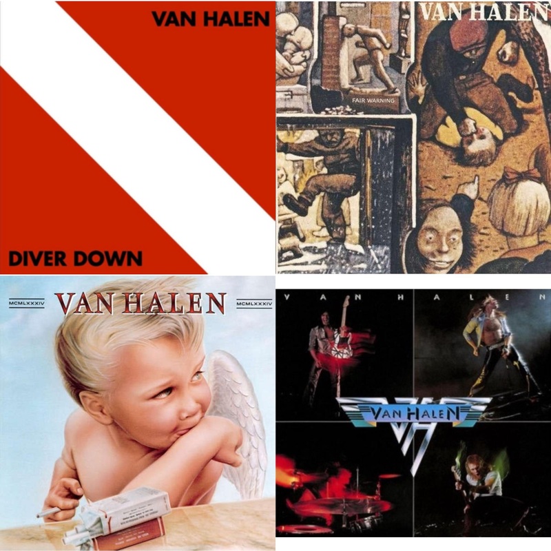 Van Halen – Diver Down & Fair Warning & 1984 & Van Halen (Digitally Remastered) – LP Vinyl Bundle