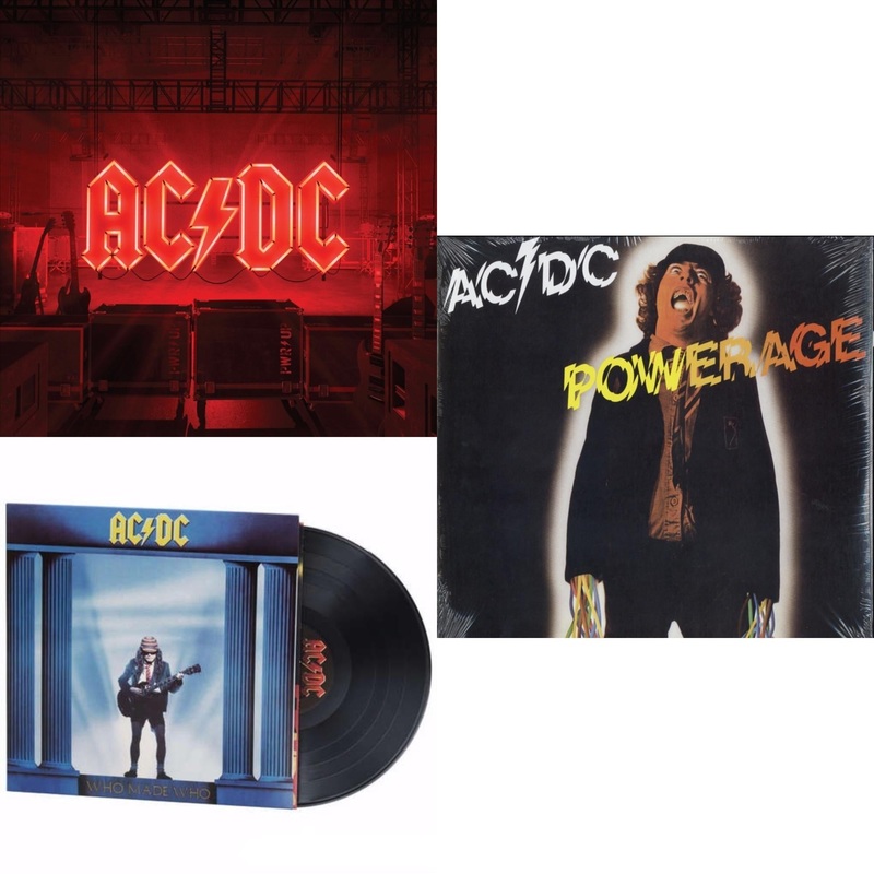 Ac/Dc – Power Up (180G/Gatefold Jacket/Inner Sleeve) & Who Made Who (180G) & Powerage (180G) – LP Vinyl Bundle