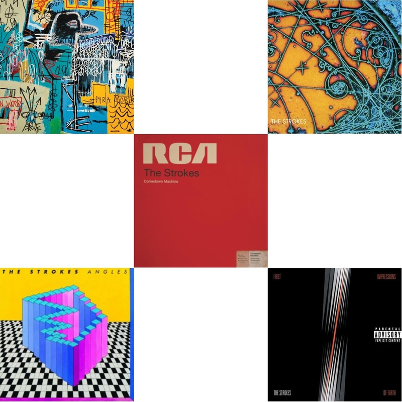 Strokes – New Abnormal (180G/Clear Apet Slipcase/Dl Insert) & Angles (Gatefold) & Comedown Machine & Is This It & First Impressions Of Earth – LP Vinyl Bundle