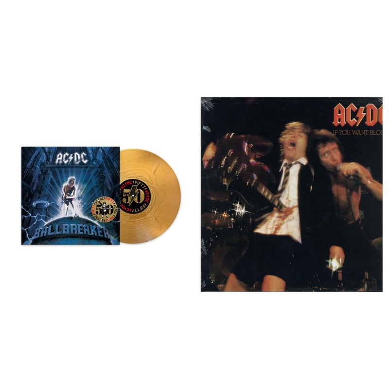 Ac/Dc – Ballbreaker (50Th Anniversary/Gold Color LP Vinyl) & If You Want Blood You’ve Got It (180G)