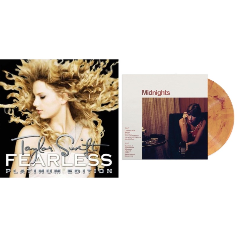 Taylor Swift – Fearless Platinum Edition & Midnights (X) (Blood Moon LP Vinyl)