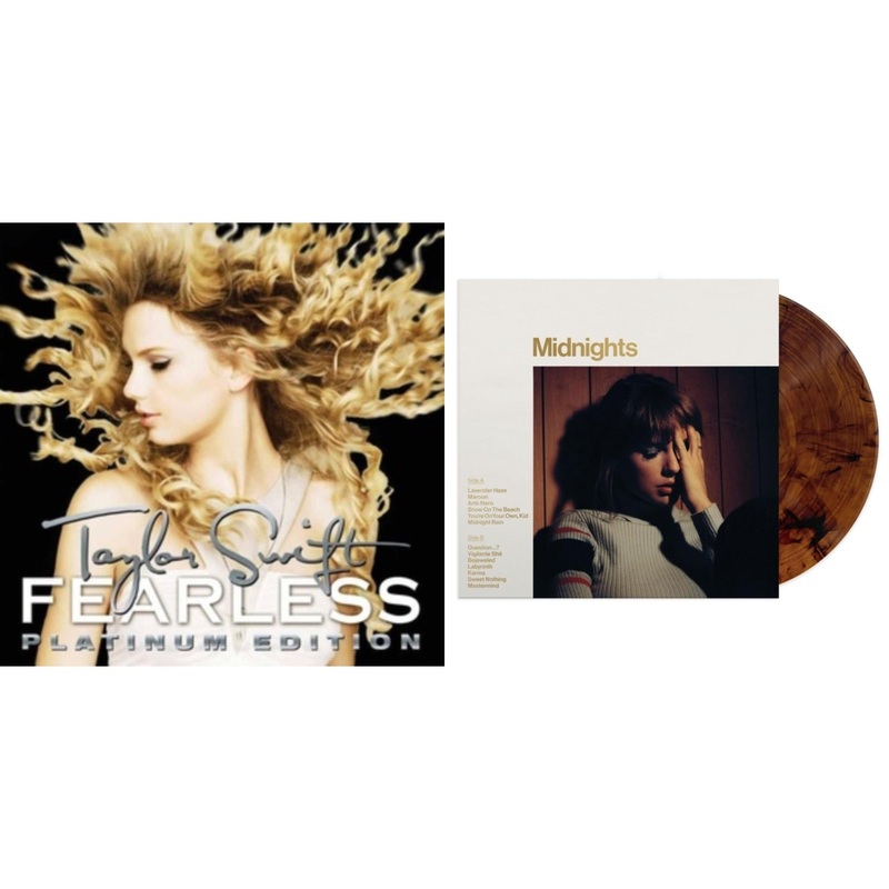 Taylor Swift – Fearless Platinum Edition & Midnights (X) (Mahogany Color LP Vinyl)